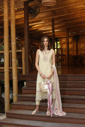 D9-A- Lemon Noor Eid Luxe Printedkari Outfit By- Saadia Asad