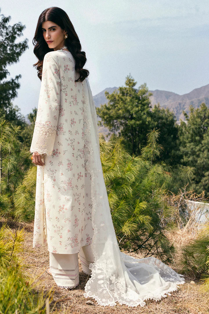 DC-13 Miri- Off White Qlinekari Lawn Suit '25 By- Qalamkar