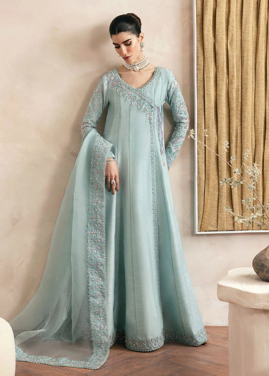 Daisy-Pure Raw Silk Angrakha with Kathan Organza Dupatta By-Kanwal Malik