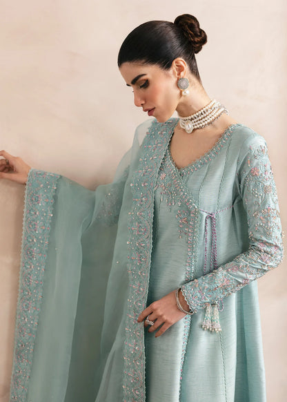 Daisy-Pure Raw Silk Angrakha with Kathan Organza Dupatta By-Kanwal Malik