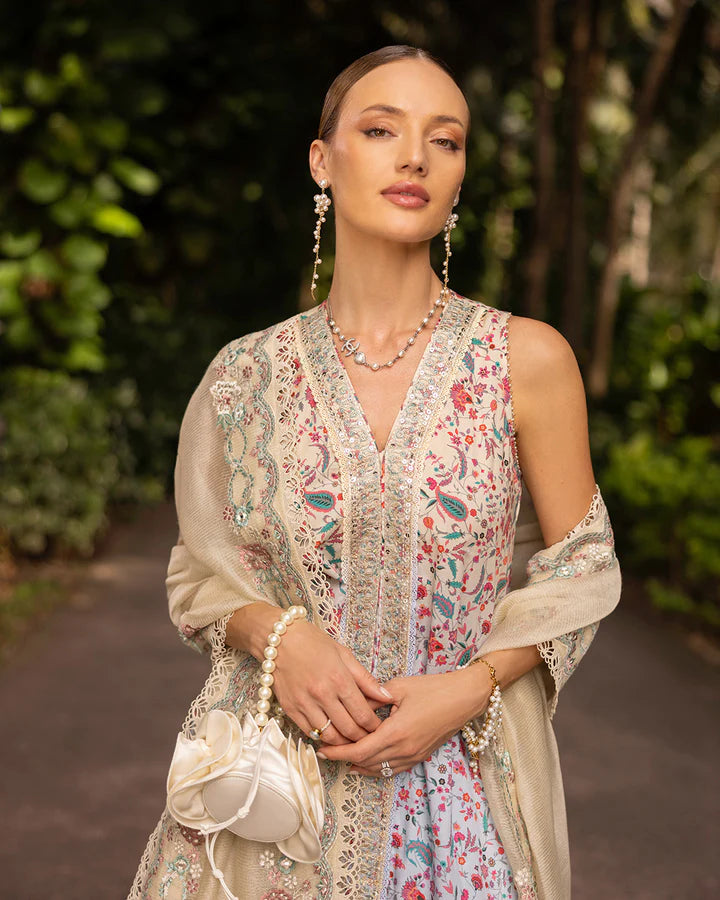 Danica- Zinnia Luxury Lawn Ensemble'25 By- Faiza Saqlain