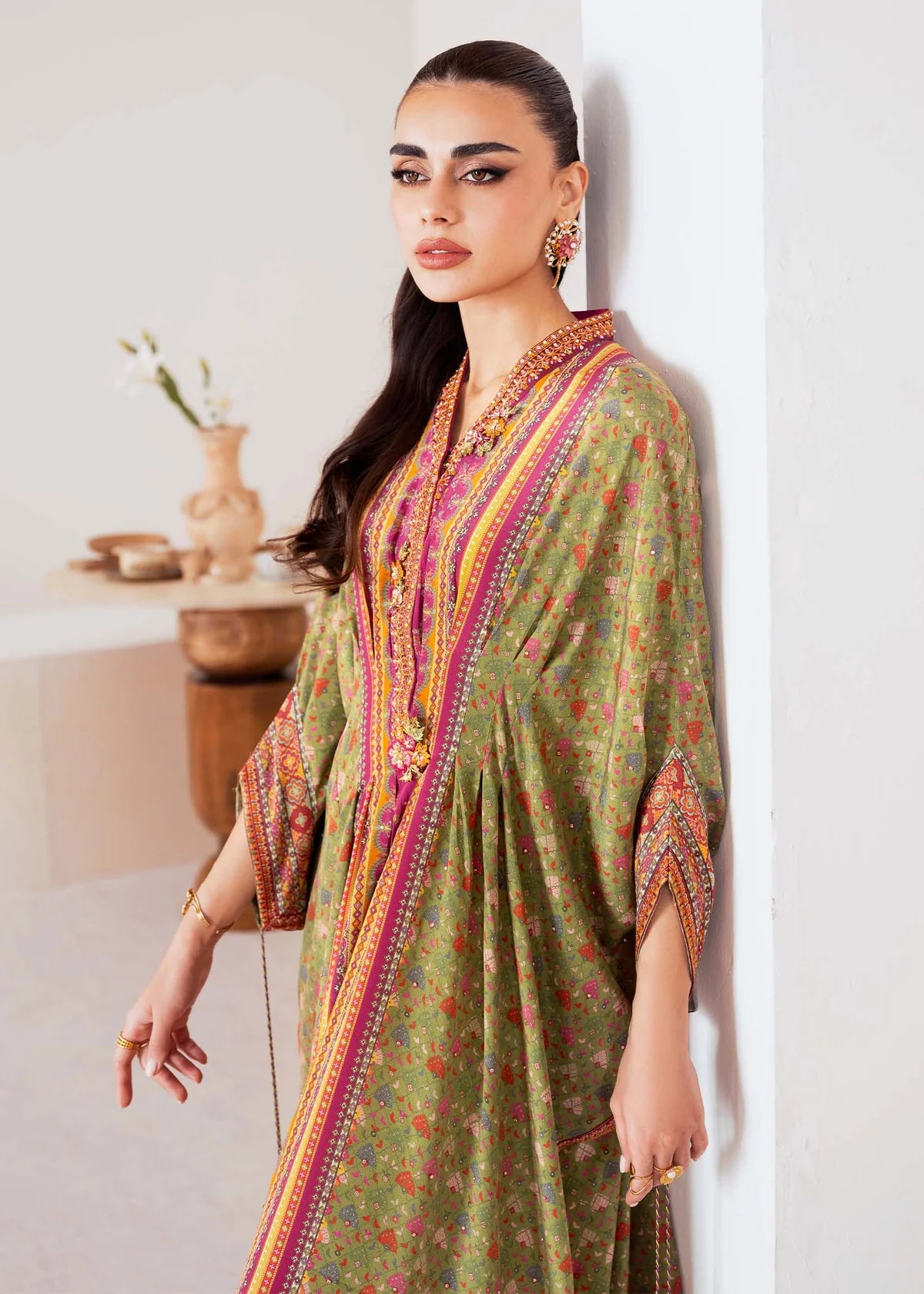 Deja-Traditional boho kaftan dress for parties by-Kanwal Malik