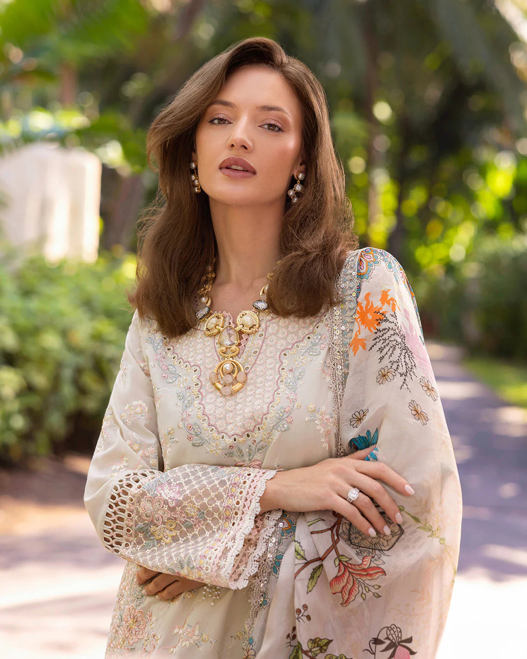 Delilah- Zinnia Luxury Lawn Ensemble'25 By- Faiza Saqlain