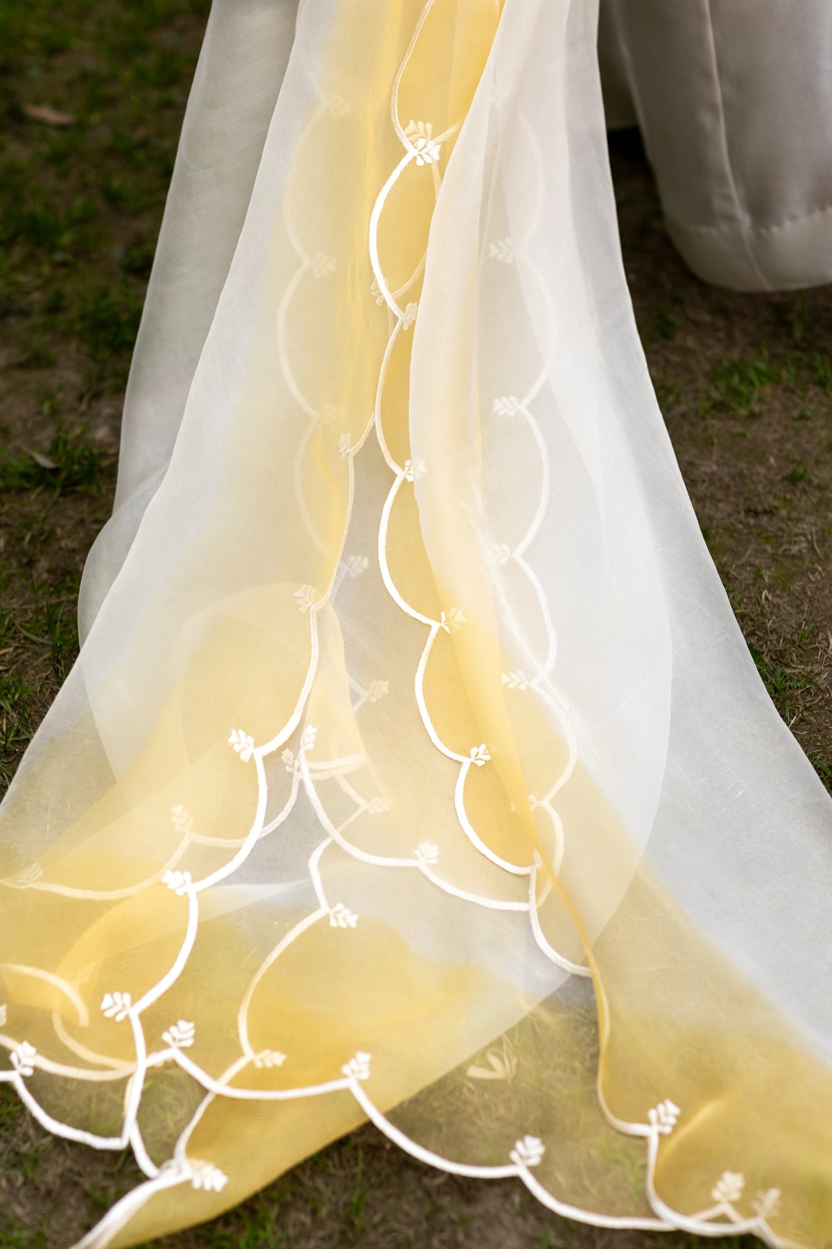 Dua pearl white sheesha silk 3PC Eid Edit 2026 with organza dupatta by MariamRaj