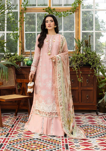 EEC-1A Forever Blush – Stitched Pink Lawn Suit by Elaf Premium