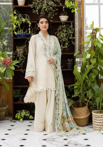 EEC-1B Pearlista – Stitched 3-Piece Designer Lawn Suit by Elaf