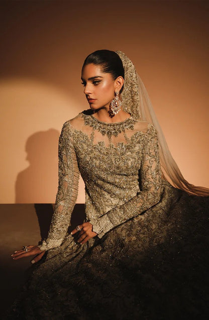 Elegant Bridal wear Gown with a Net Veil By HSY