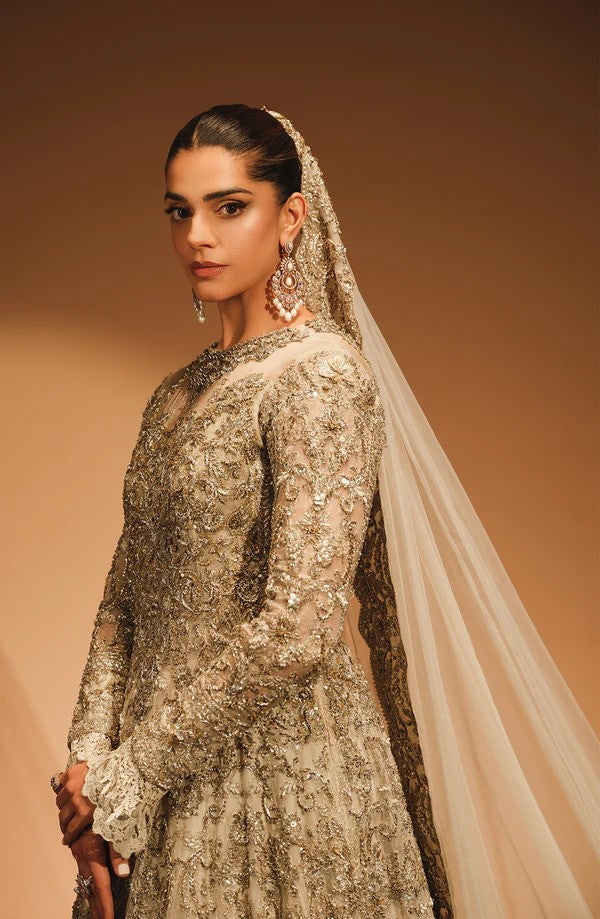 Elegant Bridal wear Gown with a Net Veil By HSY