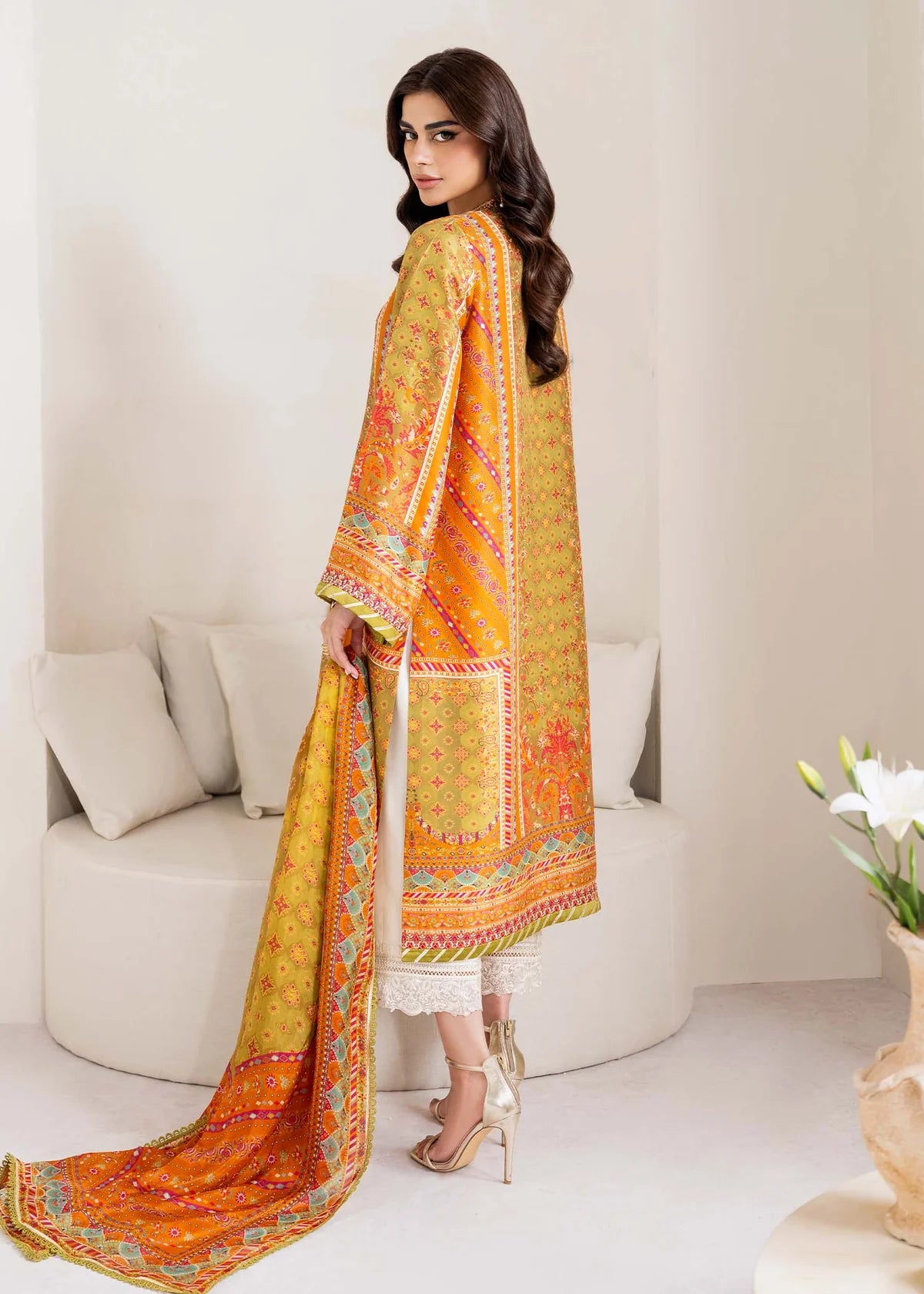 Elise-Stylish silk suit for festive day events by-kanwal Malik
