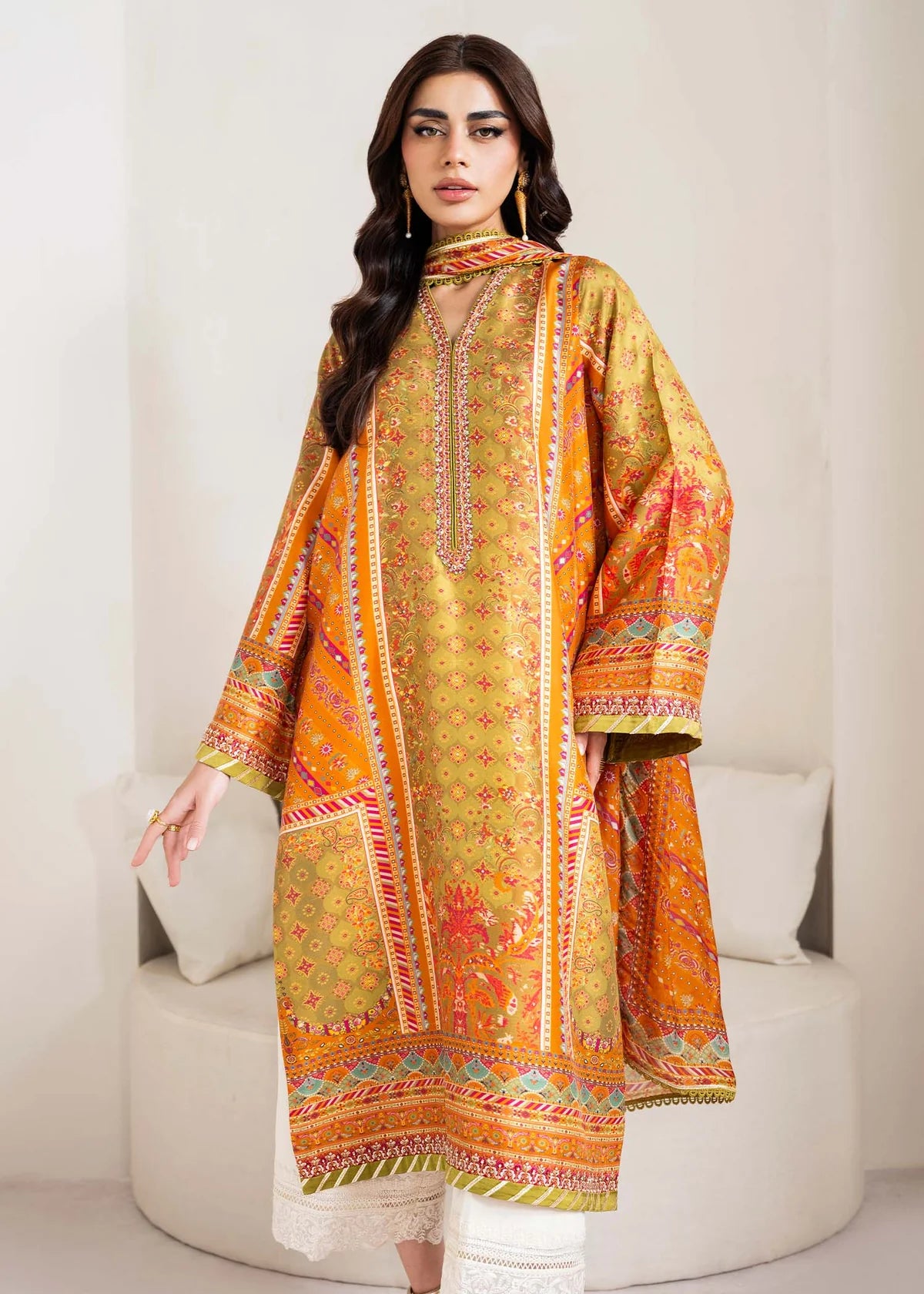 Elise-Stylish silk suit for festive day events by-kanwal Malik