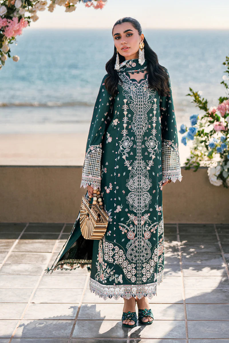 Eliza- Pakistani Designer Lawn Outfit By- Qalamkar