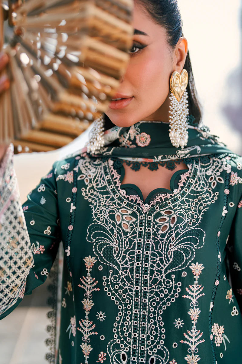 Eliza- Pakistani Designer Lawn Outfit By- Qalamkar
