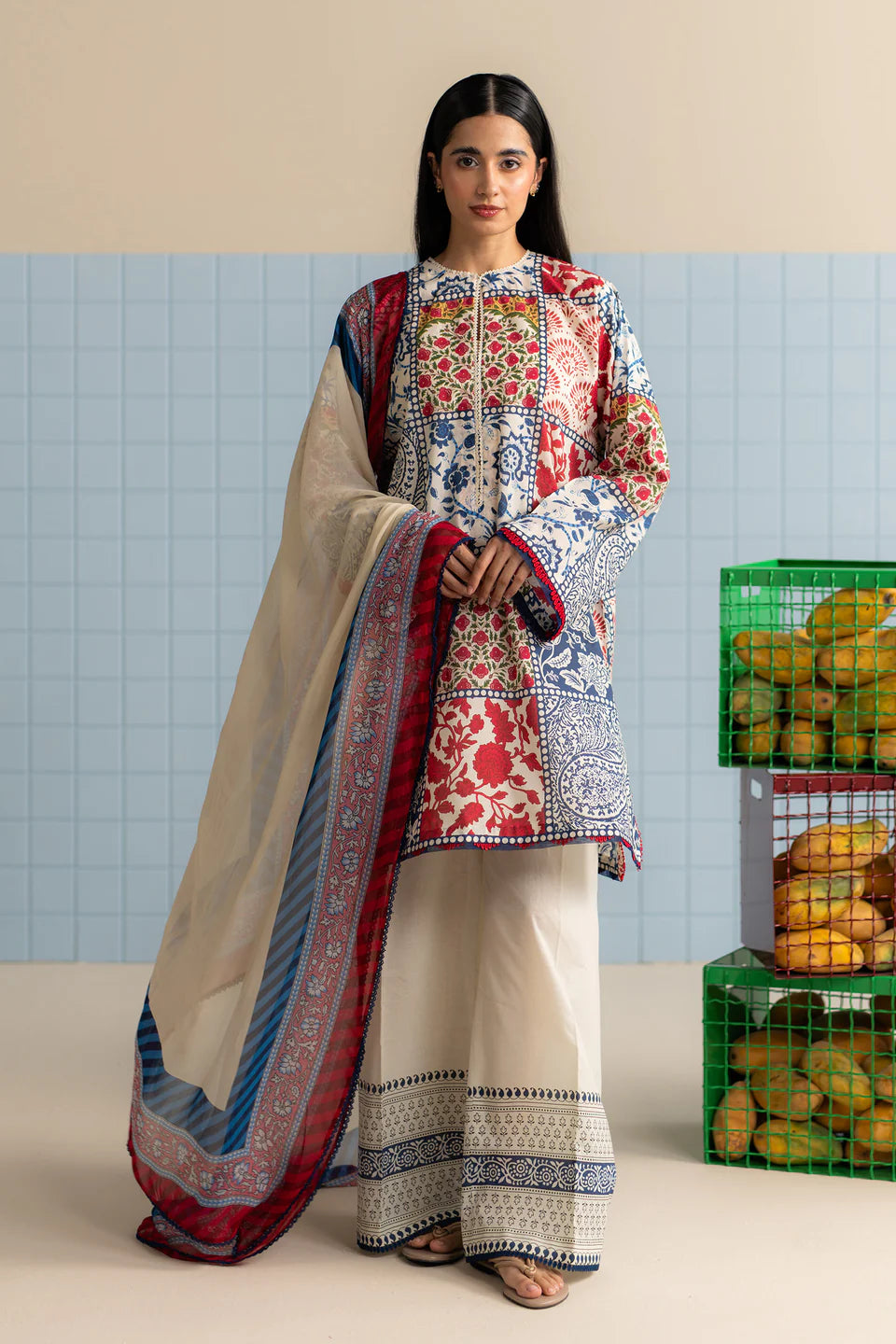 Elra-8A Coco by Zara Shahjahan lightweight summer lawn outfit