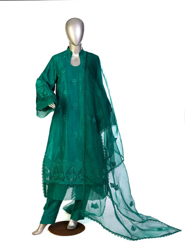 Emerald-Custom-made Pakistani Silk Suits for Weddings