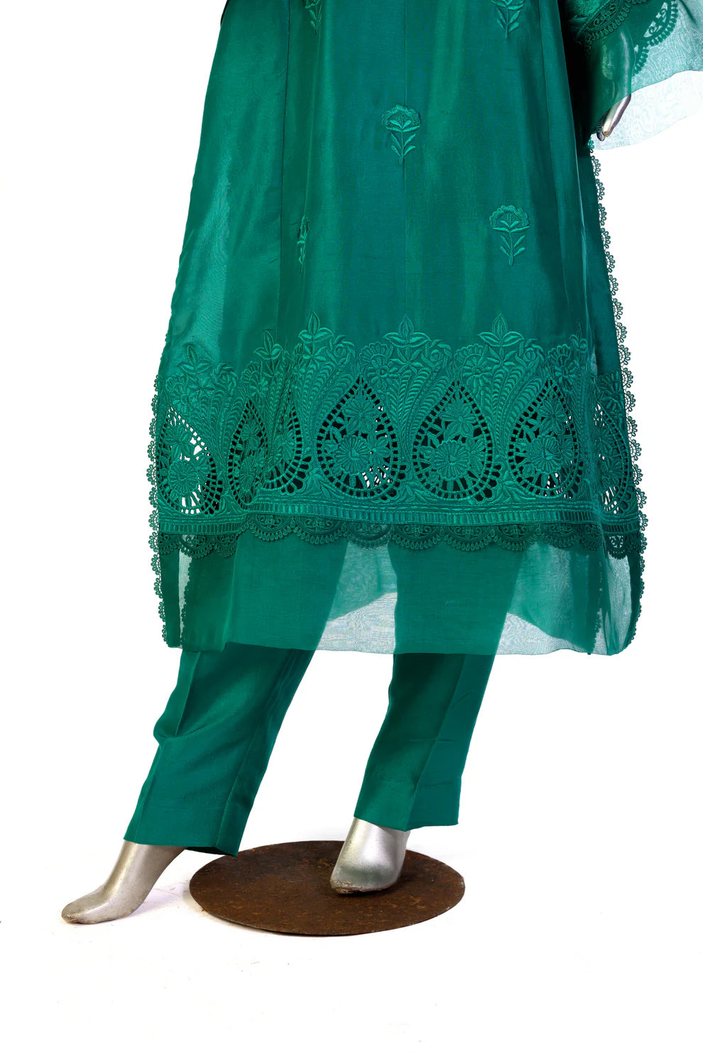Emerald-Custom-made Pakistani Silk Suits for Weddings