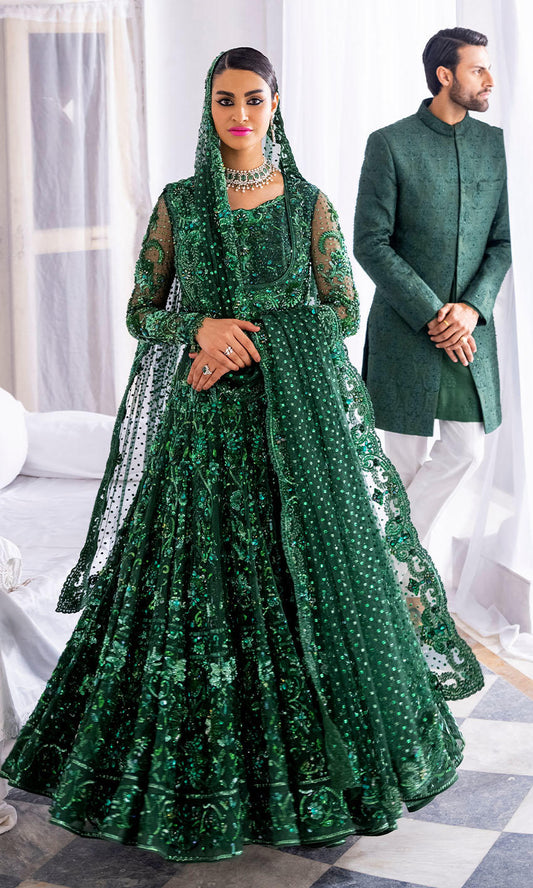 Emerald Brides - Enchanting Bridal Lehenga By Nomi Ansari