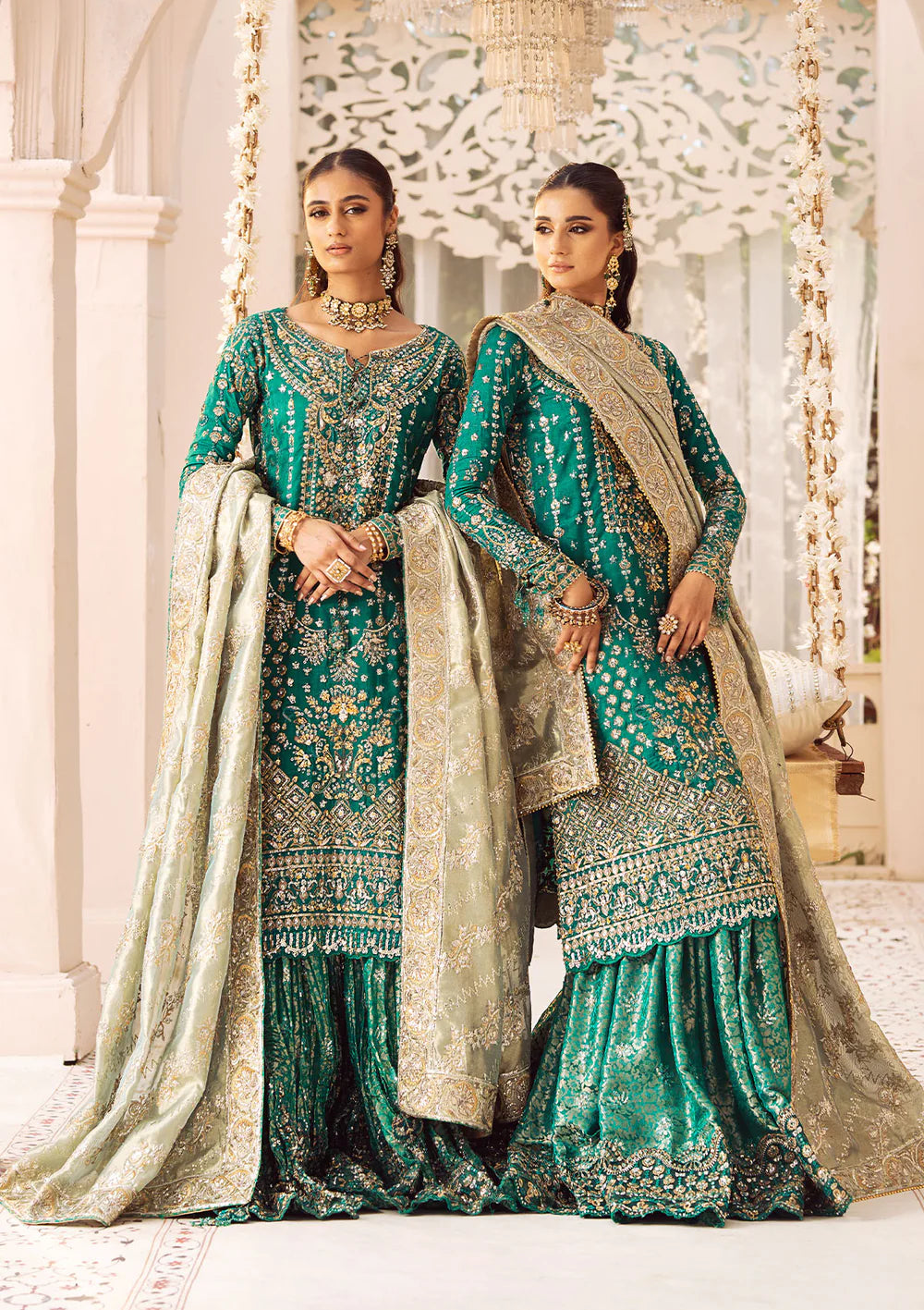 Emerald Elegance - Pakistani Wedding Formal Wear By AIK