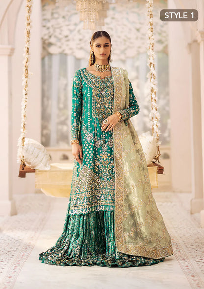 Emerald Elegance - Pakistani Wedding Formal Wear By AIK