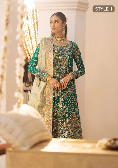 Emerald Elegance - Pakistani Wedding Formal Wear By AIK