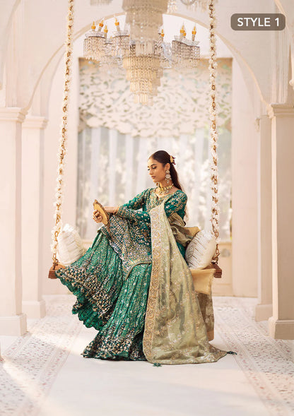 Emerald Elegance - Pakistani Wedding Formal Wear By AIK