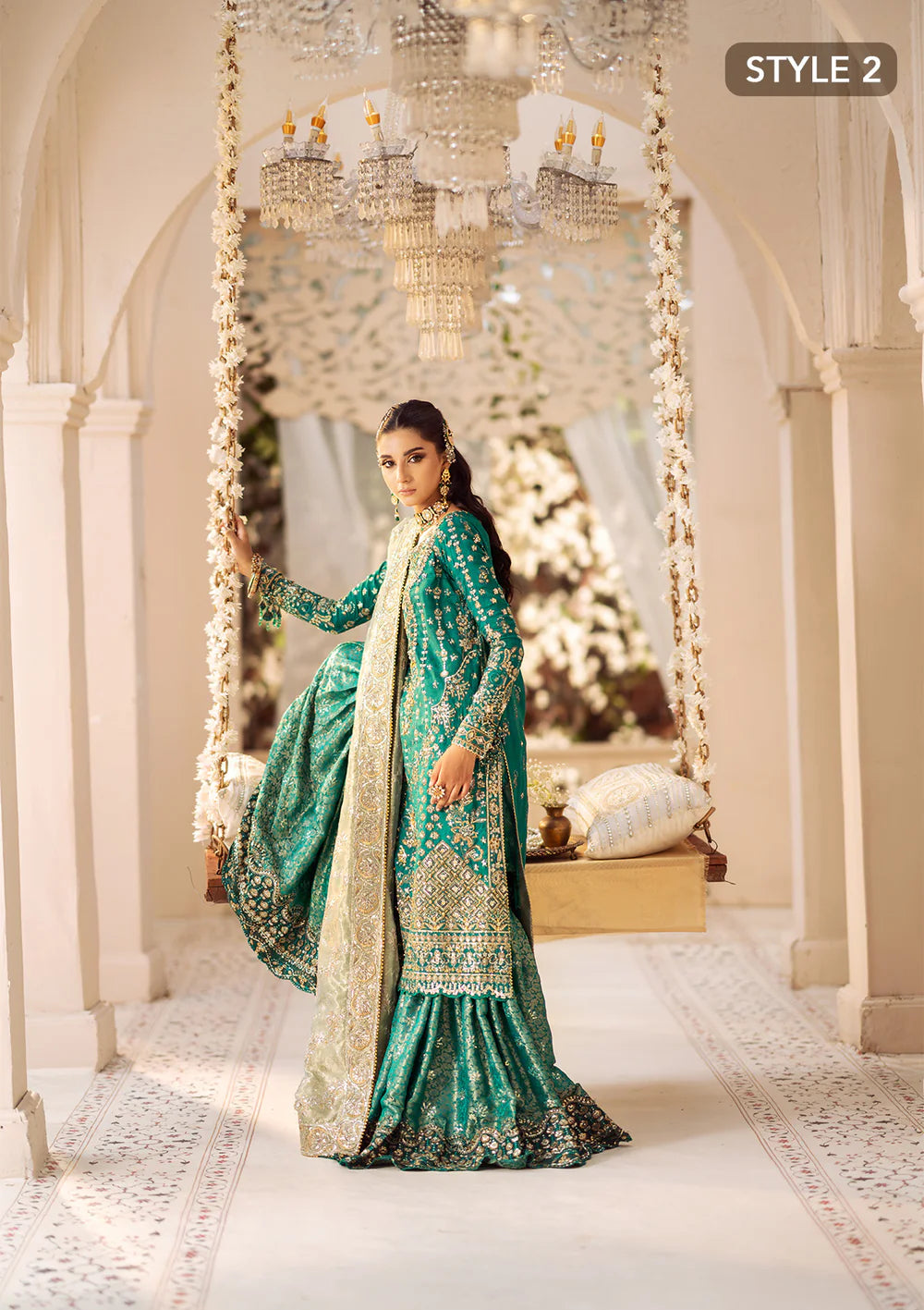 Emerald Elegance - Pakistani Wedding Formal Wear By AIK