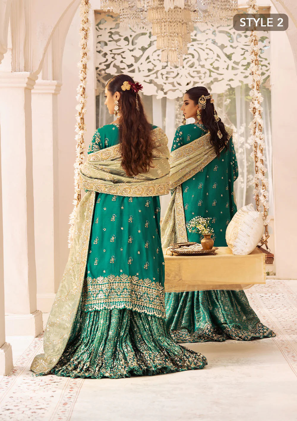 Emerald Elegance - Pakistani Wedding Formal Wear By AIK