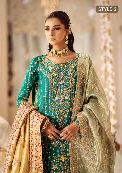 Emerald Elegance - Pakistani Wedding Formal Wear By AIK