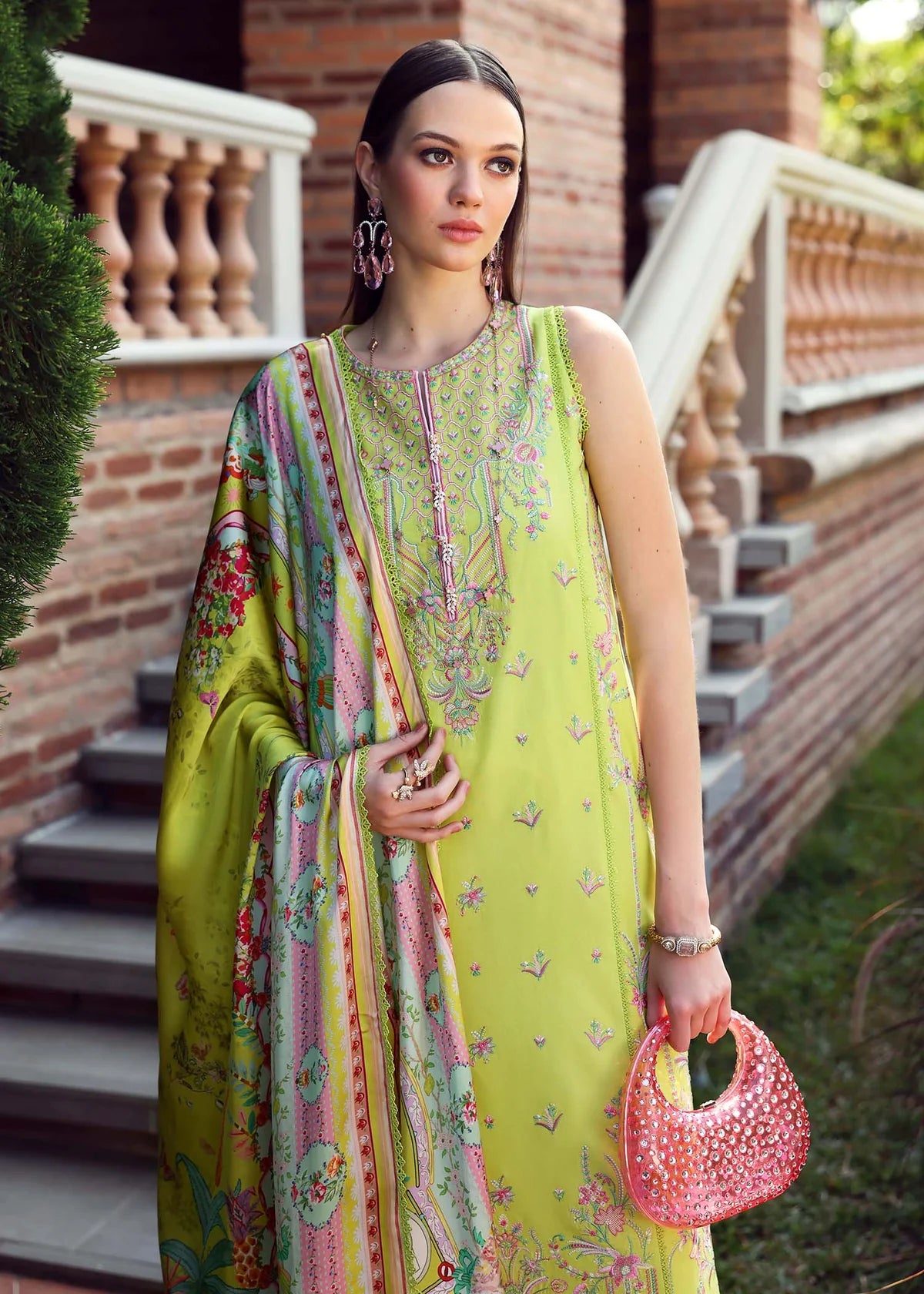 Erna- Parrot Zaina Lawn Collection 2025 By- Kanwal Malik