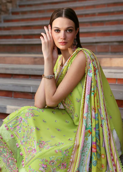 Erna- Parrot Zaina Lawn Collection 2025 By- Kanwal Malik
