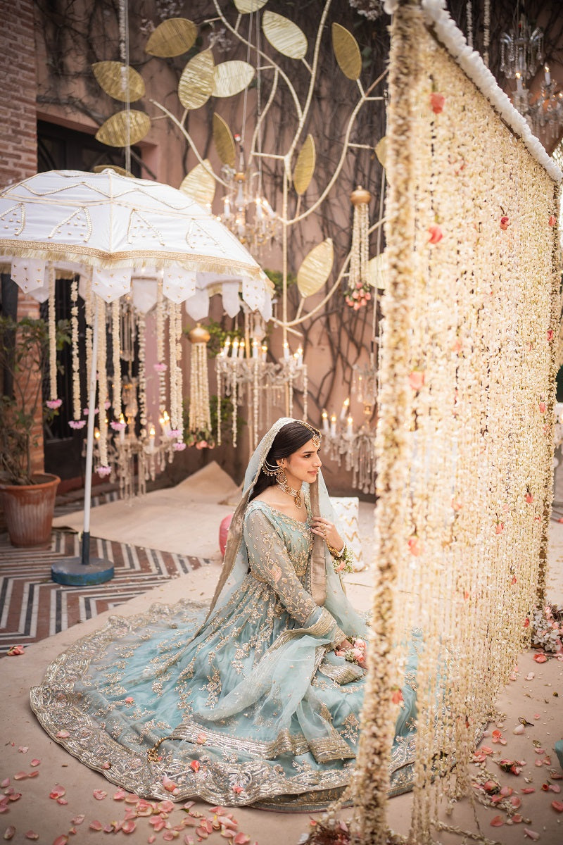 Ethereal Beauty - Pishwas with Lehenga Bridal Ensemble