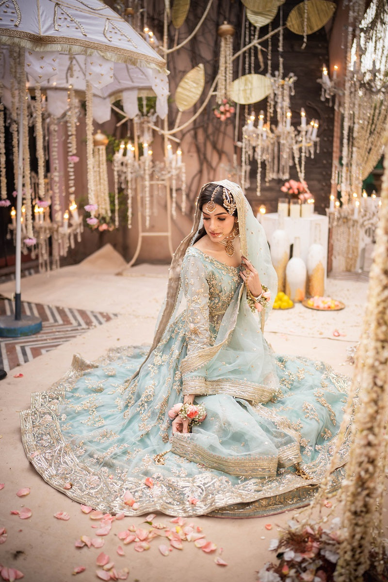 Ethereal Beauty - Pishwas with Lehenga Bridal Ensemble
