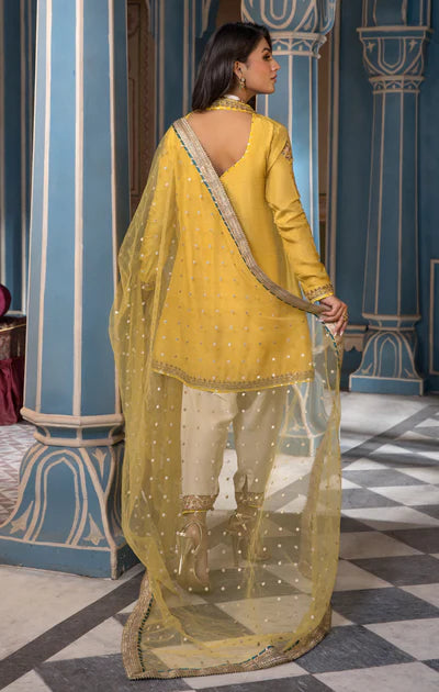 Eyrza- Pakistani Embroidered Silk Shalwar Suit for Celebrations By-Maya Pret-A-Porter