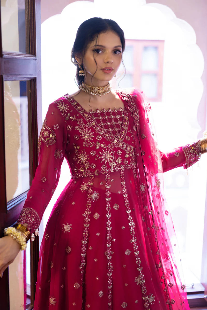 Vintage Berry Floral Pishwas Lehenga Set By Rang Rasiya – Pakistanimoda Designer Wear