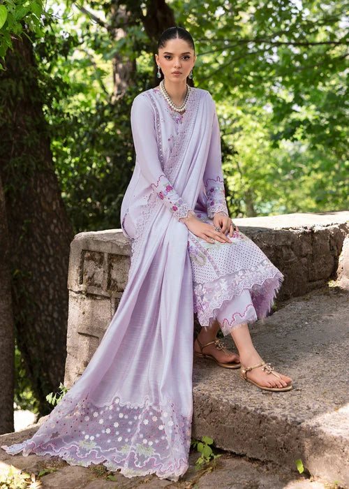 Faye 7-A-Elegant Blush & Berry Embroidered Lawn Suit for Weddings & Garden Parties-Saira Shakira