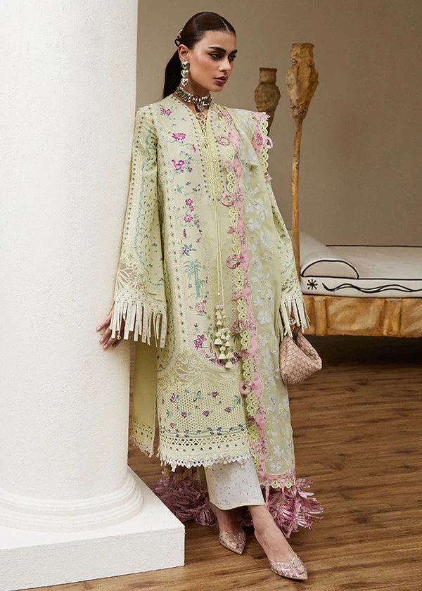 Ferida-Lime Yellow Eid Jacquard Suit-Suffuse 2025 USA & UK