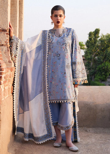 Fira-Elegant ice blue lawn suit for daytime events by-Hussain rehar