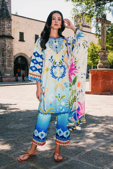 Floral Paradise- Elegant lawn suit for casual and semi-formal wear By- Mushq