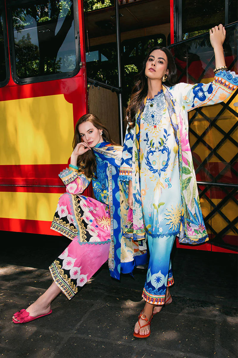 Floral Paradise- Elegant lawn suit for casual and semi-formal wear By- Mushq