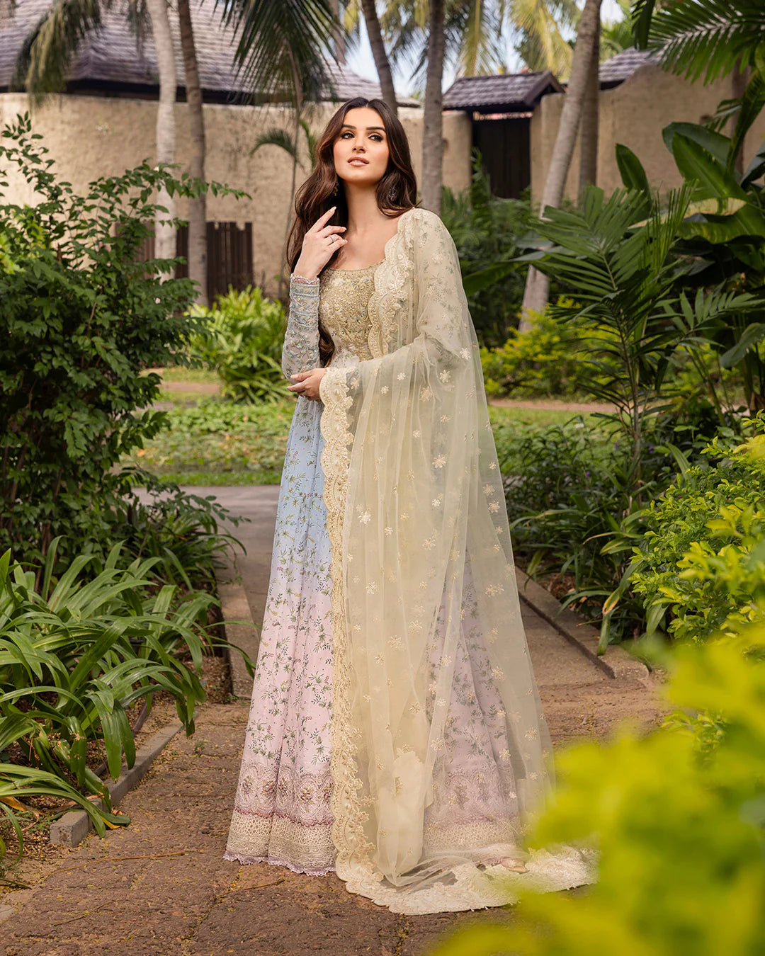 Freesia- Zinnia Luxury Lawn Ensemble'25 By- Faiza Saqlain