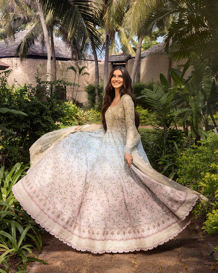 Freesia- Zinnia Luxury Lawn Ensemble'25 By- Faiza Saqlain