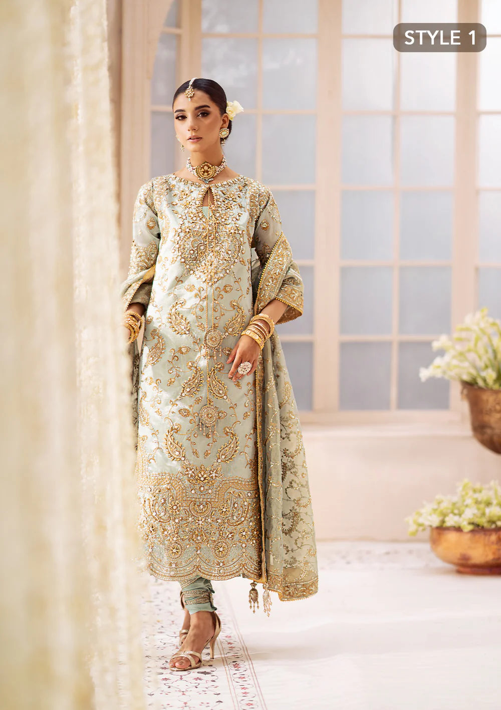 Frozen Elegance - Pakistani Wedding Formal Wear By AIK