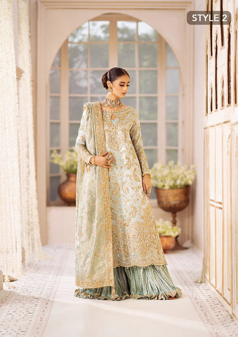 Frozen Elegance - Pakistani Wedding Formal Wear By AIK