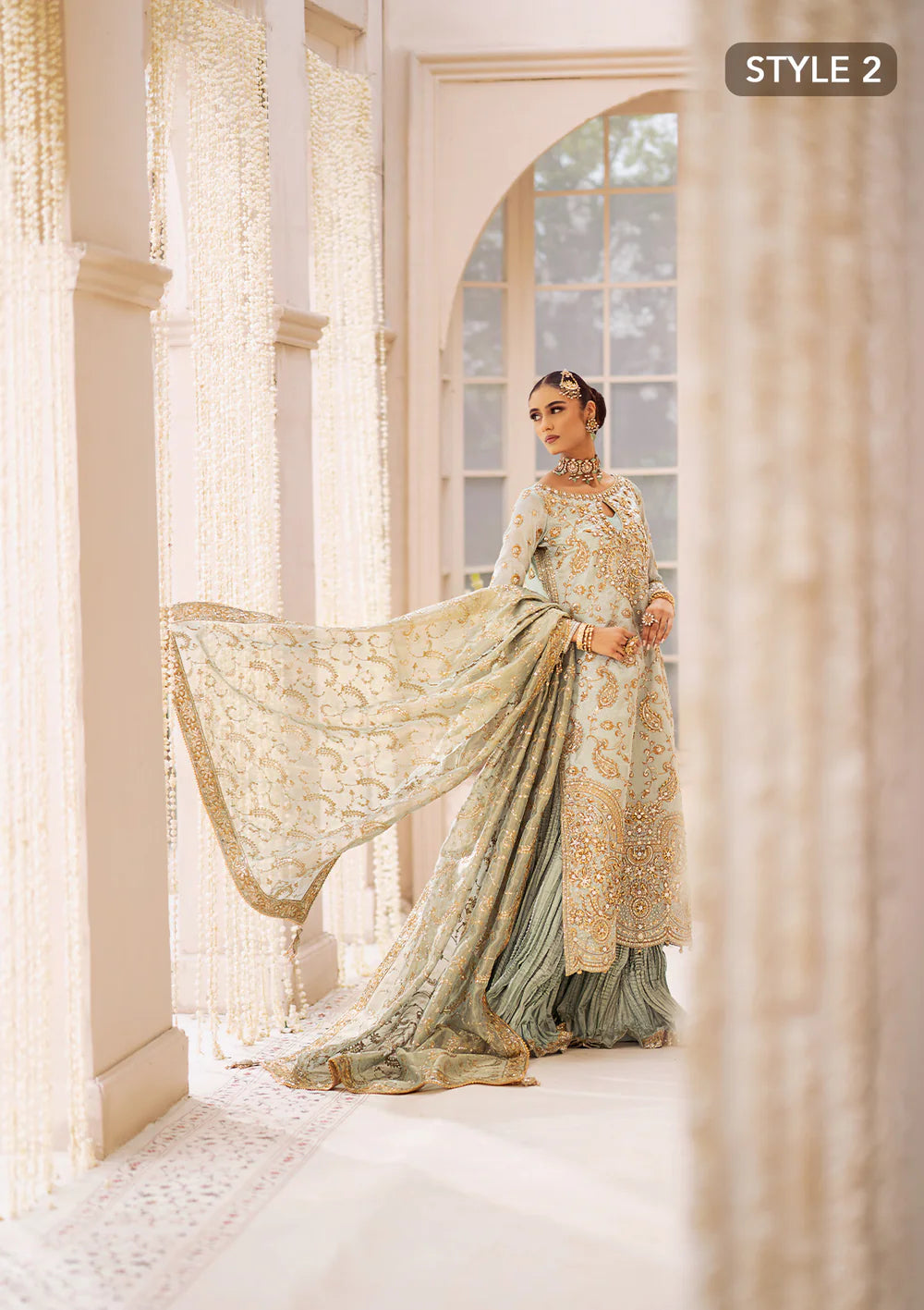 Frozen Elegance - Pakistani Wedding Formal Wear By AIK