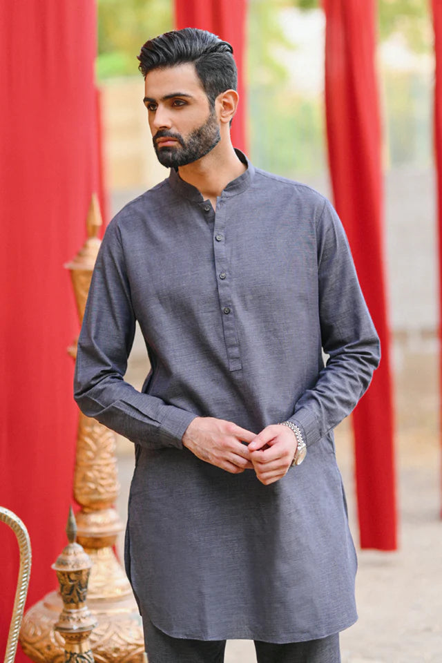 G-01- Yarn Dyed Casual Cotton kurta for Mens
