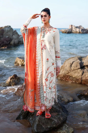 GIA-5-A Saira Shakira Breeze ivory embroidered lawn suit Pakistanimoda