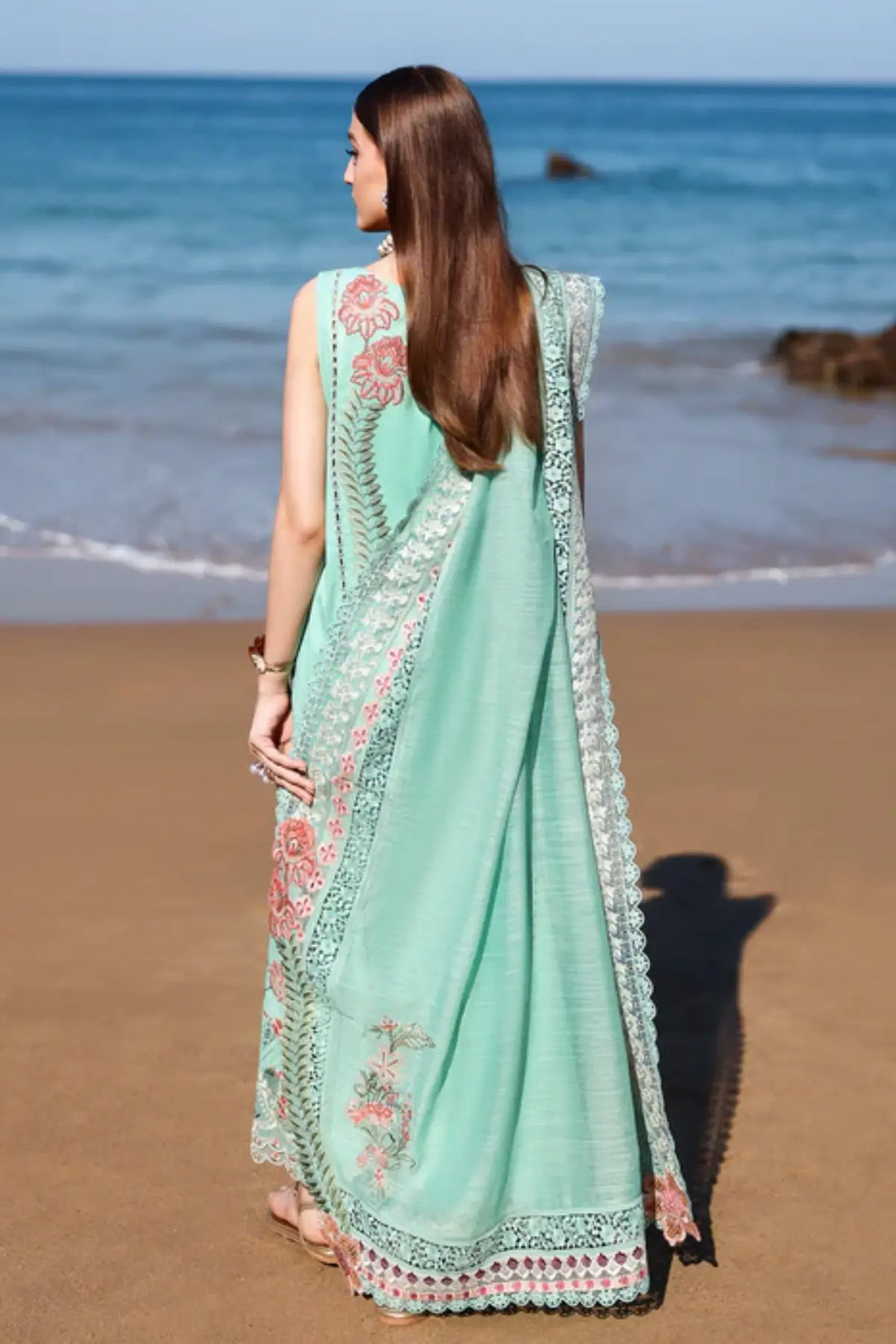 Saira Shakira Breeze GIA-5-B aquamarine designer lawn suit Pakistanimoda