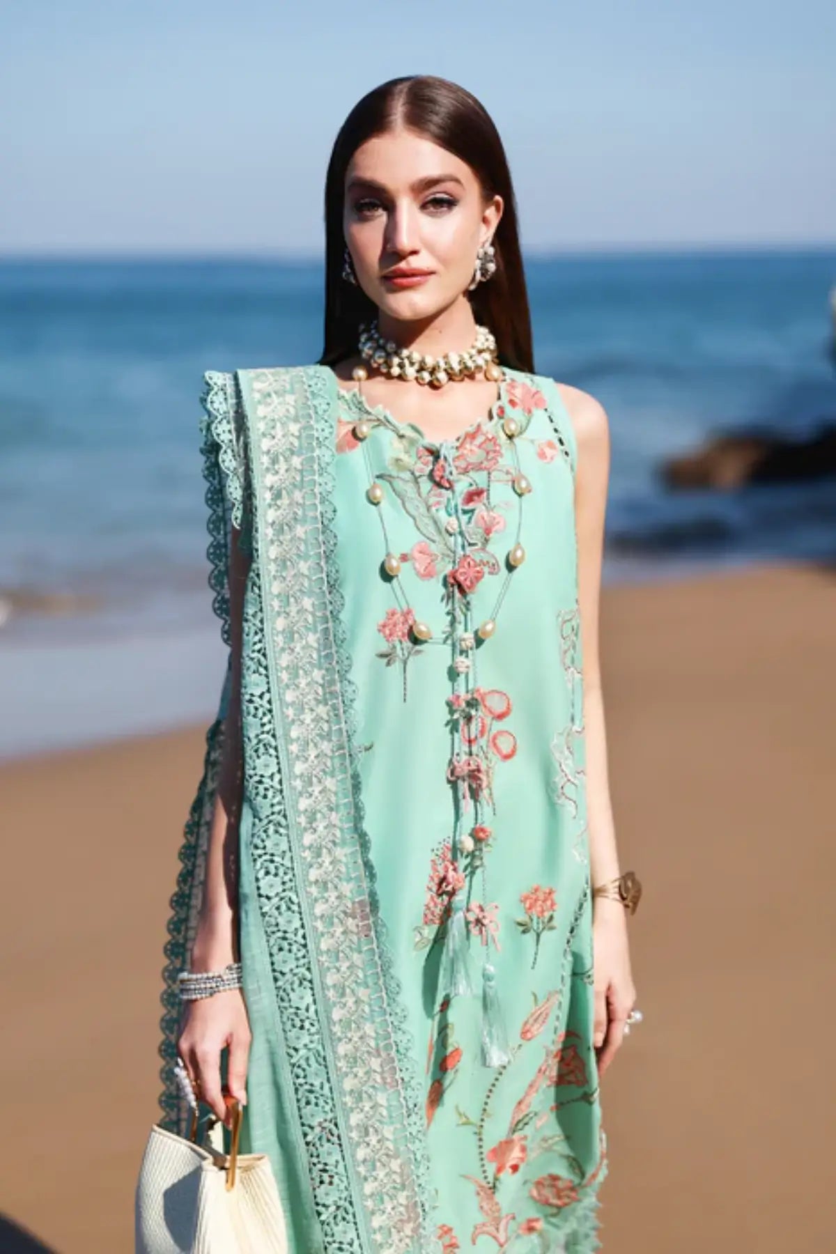 Saira Shakira Breeze GIA-5-B aquamarine designer lawn suit Pakistanimoda
