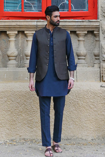 GW-08- Navy Blue Elegant  Men’s Stitched Suit