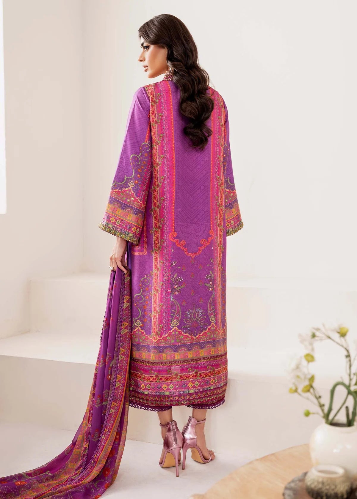 Giana-Violet ethnic wear for women in pure silk by-Kanwal Malik