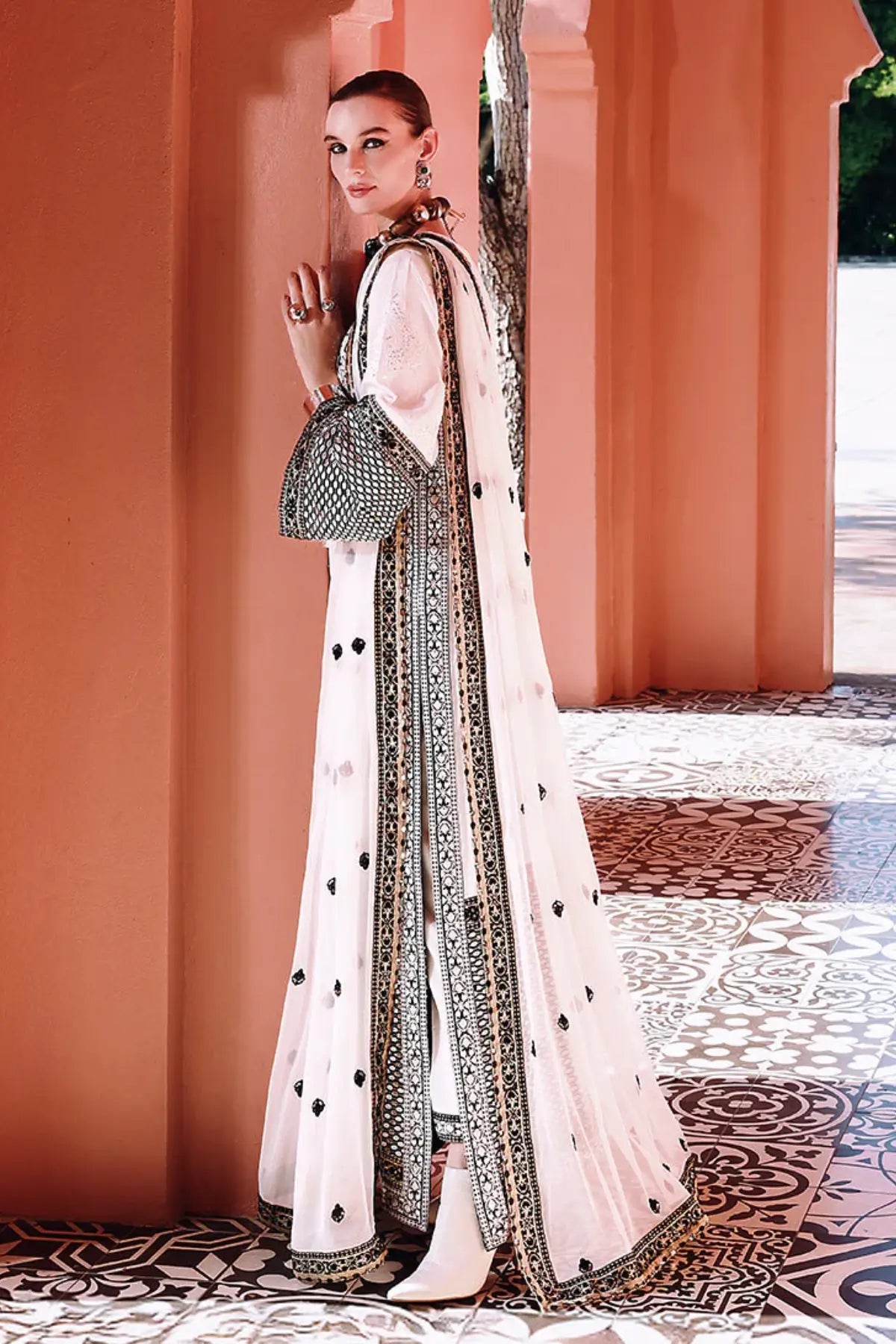 Gillian – Order Mushq White Raw Silk Formal Suit for Parties